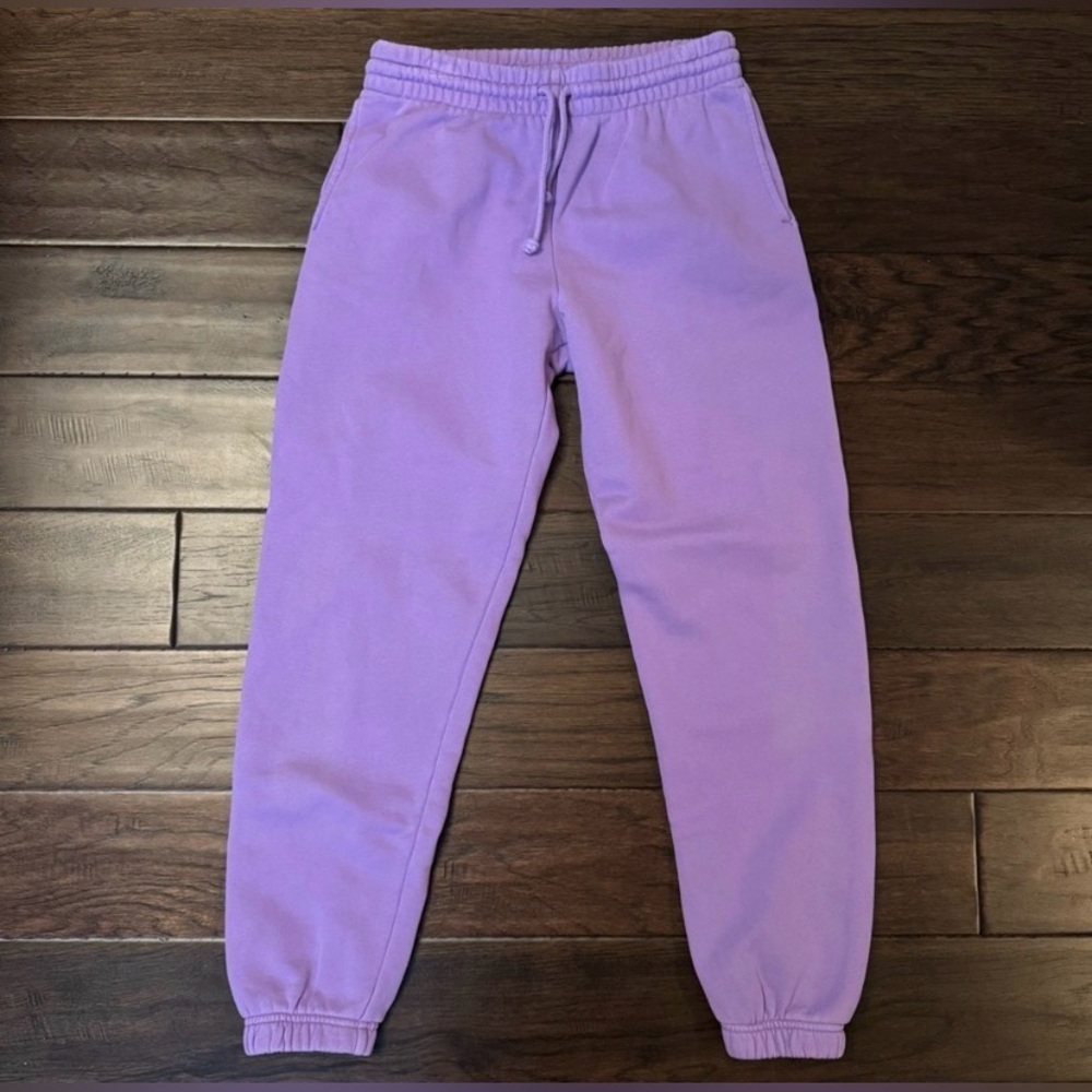 TNA Cozy Fleece Purple Sweatpants Medium